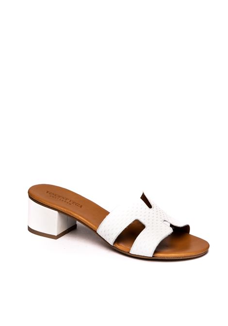 White leather sandal VINCENT VEGA | P406 HDS3VIT-BIANCO